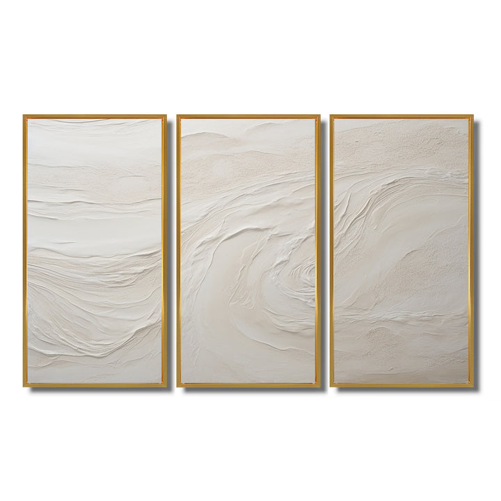 Modern Beach Beige Sand Charm I - Split Panel Canvas Art