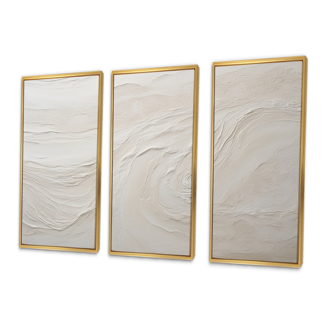Modern Beach Beige Sand Charm I - Split Panel Canvas Art
