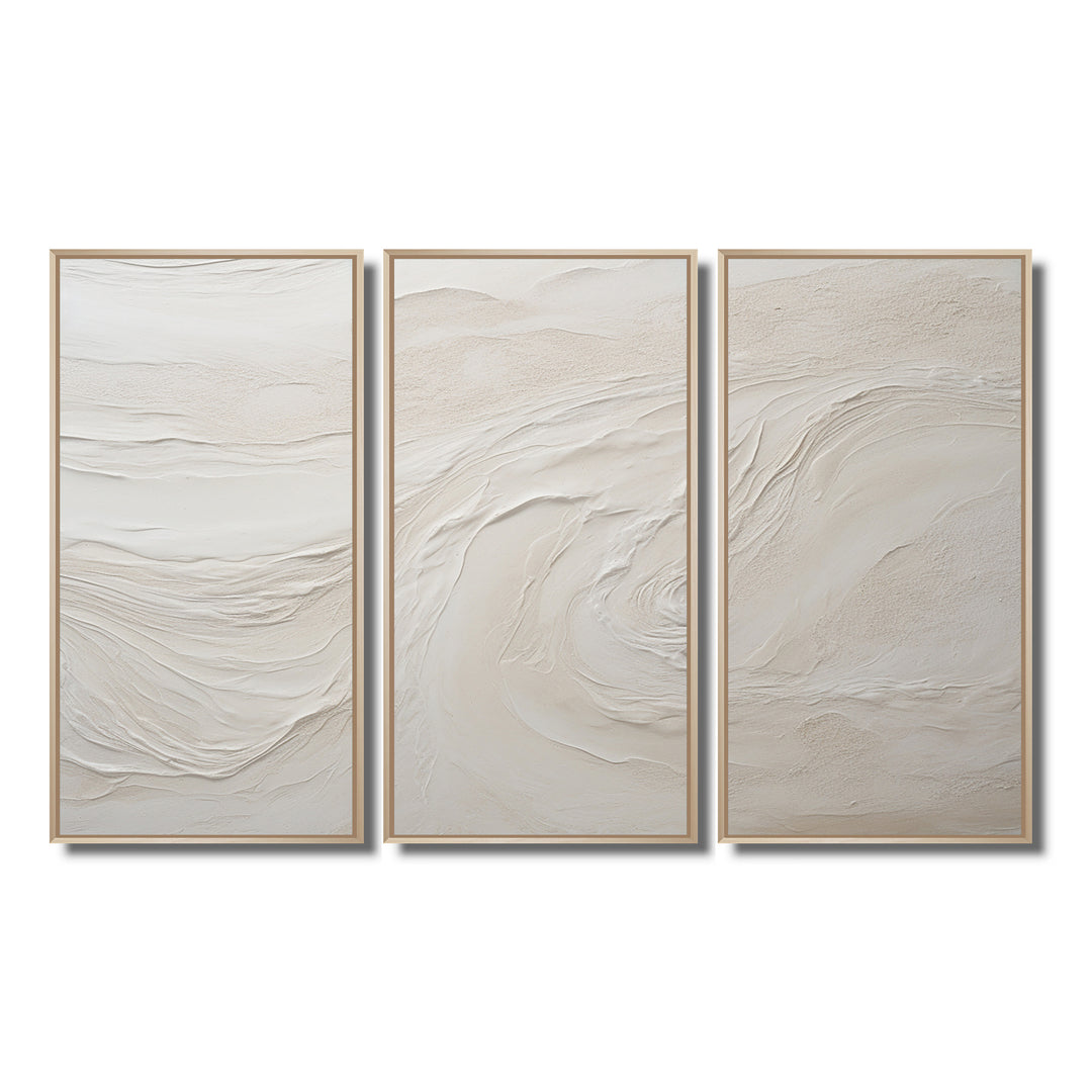 Modern Beach Beige Sand Charm I - Split Panel Canvas Art