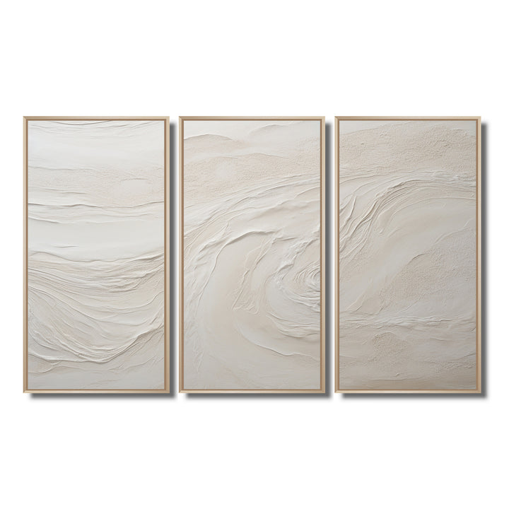 Modern Beach Beige Sand Charm I - Split Panel Canvas Art