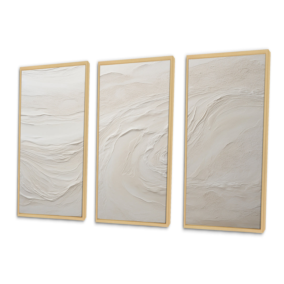 Modern Beach Beige Sand Charm I - Split Panel Canvas Art