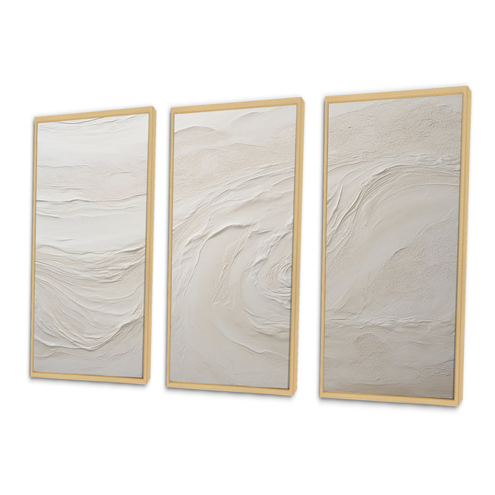 Modern Beach Beige Sand Charm I - Split Panel Canvas Art
