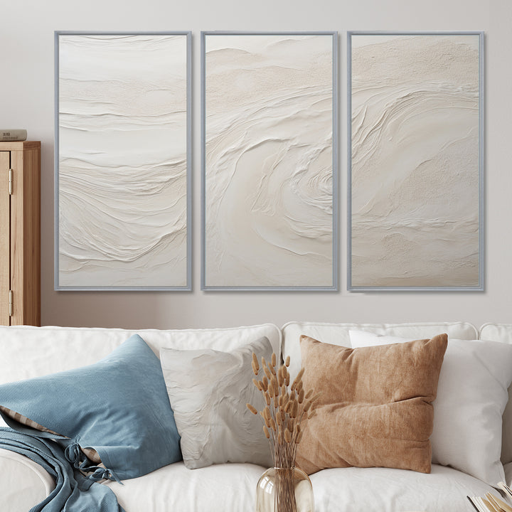 Modern Beach Beige Sand Charm I - Split Panel Canvas Art