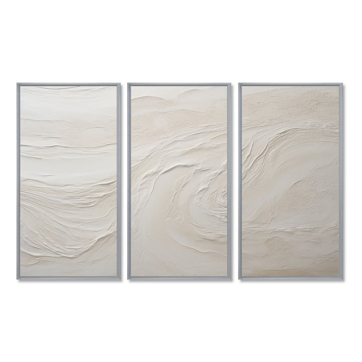 Modern Beach Beige Sand Charm I - Split Panel Canvas Art