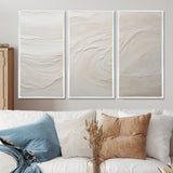 Modern Beach Beige Sand Charm I - Split Panel Canvas Art