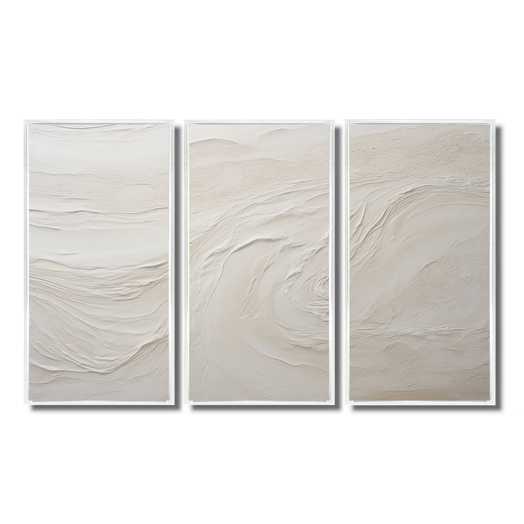 Modern Beach Beige Sand Charm I - Split Panel Canvas Art