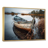 Coastal Boat Charm In Autumn - Coastal Canvas Wall Art