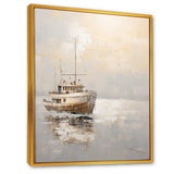 Minimalism Fishing Boat Horizon - Coastal Canvas Wall Art