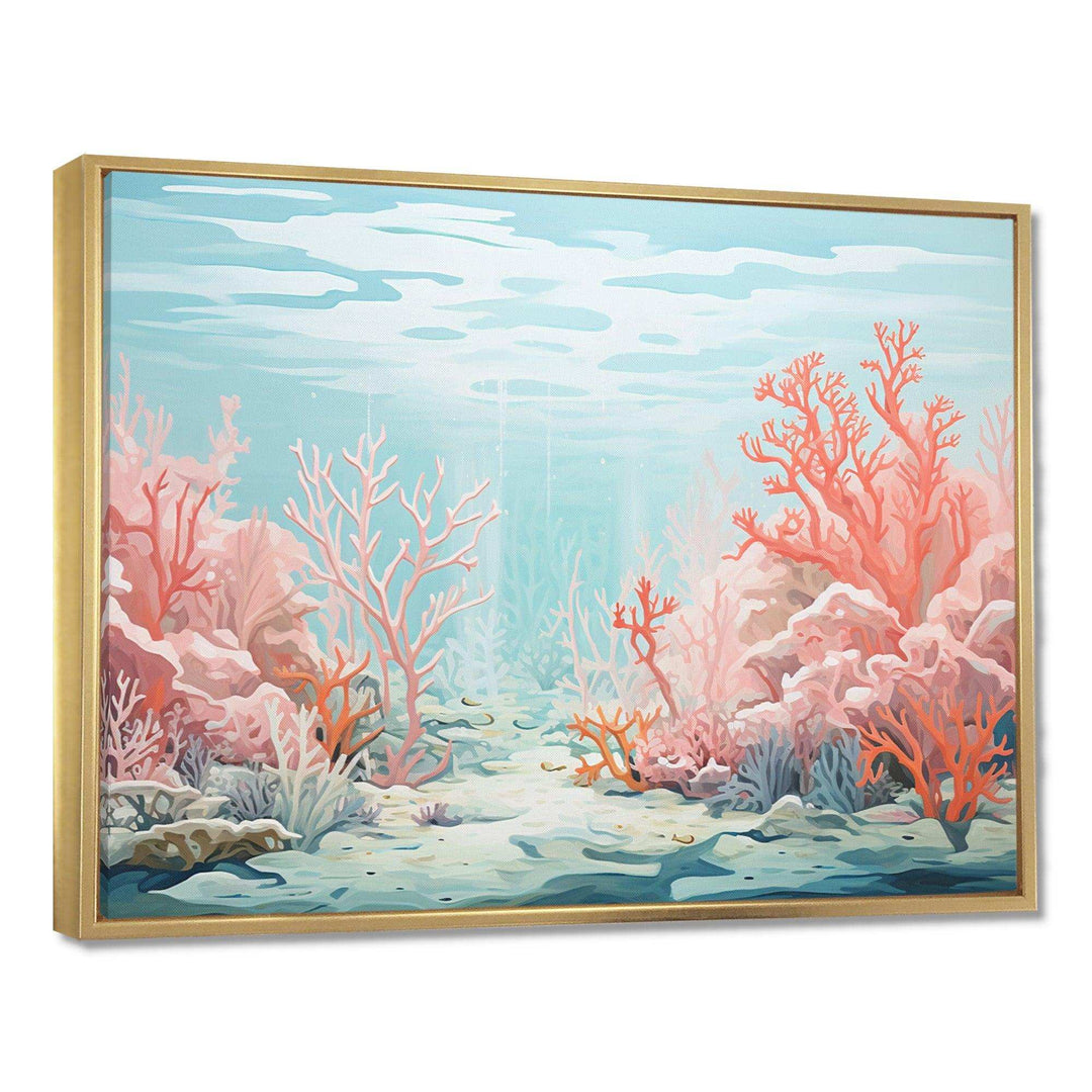 Coastal Coral Beauty Under Water III - Animals Canvas Wall Art
