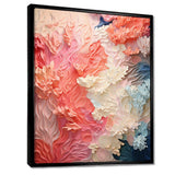 Pink And White Coastal Coral Collage - Animals Canvas Wall Art