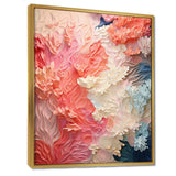 Pink And White Coastal Coral Collage - Animals Canvas Wall Art