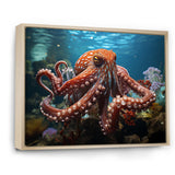 The Graceful Octopus - Octopus Large Canvas Wall Art