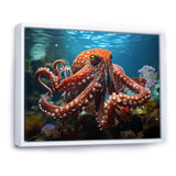 The Graceful Octopus - Octopus Large Canvas Wall Art