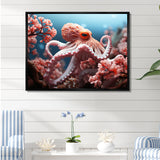 Pink Octopus Garden Of Tranquility - Octopus Home Decor Art