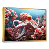 Pink Octopus Garden Of Tranquility - Octopus Home Decor Art