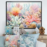 Colourful Coral Reef Heaven II - Animals Canvas Wall Art