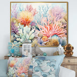 Colourful Coral Reef Heaven II - Animals Canvas Wall Art