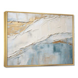 Minimalism Beige And Grey Wave Horizon II - Coastal Canvas Wall Art