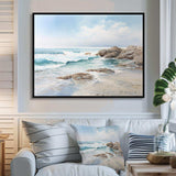 Coastal Ocean Charm In Winter V - Coastal Canvas Wall Art