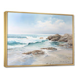 Coastal Ocean Charm In Winter V - Coastal Canvas Wall Art