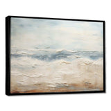 Modern Coastal Beige And Grey River - Coastal Canvas Wall Art