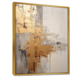 Gold And Beige Soft Fusion I - Coastal Canvas Wall Art