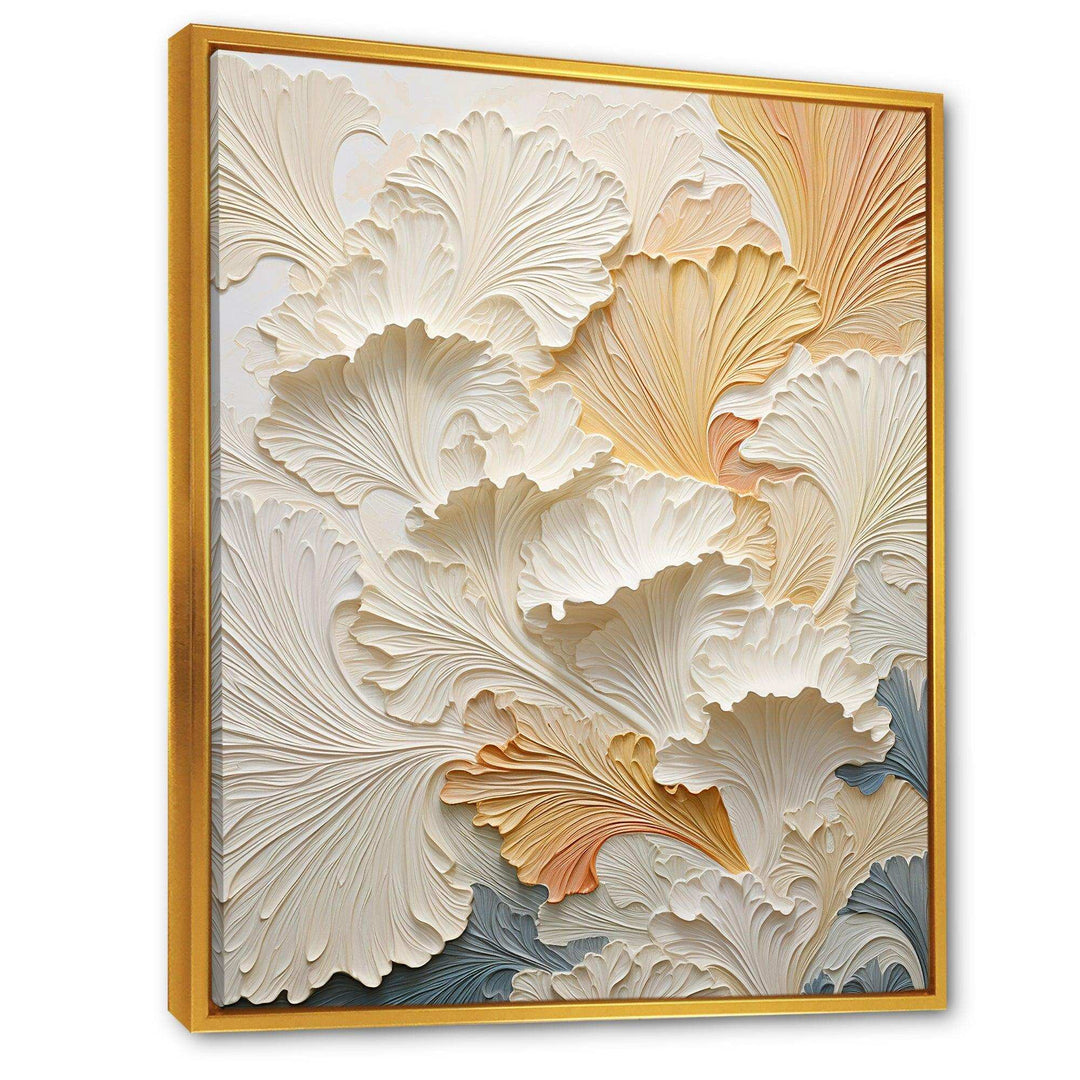 Modern Golden Beige Plam Tree - Coastal Canvas Wall Art