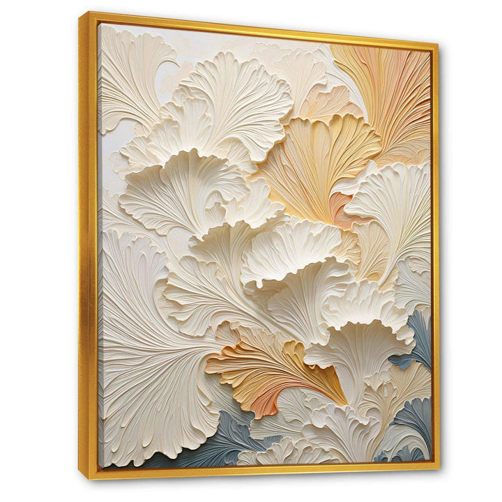 Modern Golden Beige Plam Tree - Coastal Canvas Wall Art