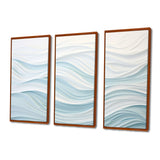 Blue And White Simplicity Wave - Split Panel Canvas Art