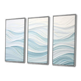 Blue And White Simplicity Wave - Split Panel Canvas Art