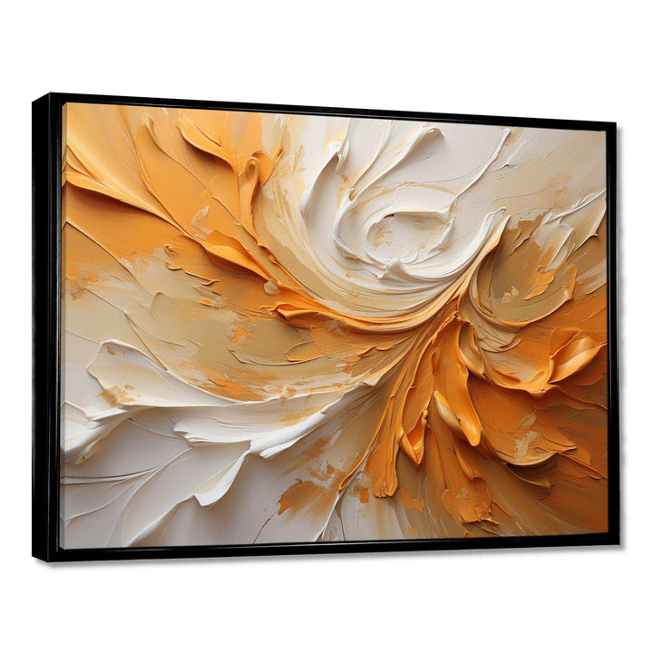 Gold And Beige Soft Wave Paint II - Abstract Canvas Wall Art