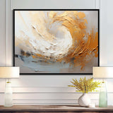 Gold And Beige Soft Wave Paint III - Abstract Canvas Wall Art