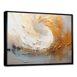 Gold And Beige Soft Wave Paint III - Abstract Canvas Wall Art