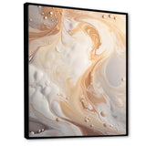 Abstract Milky White Flow I - Abstract Canvas Wall Art