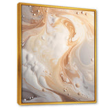 Abstract Milky White Flow I - Abstract Canvas Wall Art