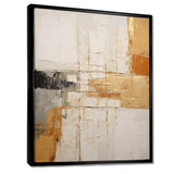 Beige And Gold Minimal Expression I - Abstract Canvas Wall Art