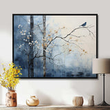 Minimalism Beige And Blue Countryside III - Landscapes Canvas Wall Art