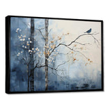 Minimalism Beige And Blue Countryside III - Landscapes Canvas Wall Art