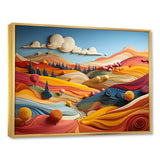 Whimsical Fields Of Color Landscape - Landscapes Canvas Wall Art