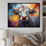 Celestial Colorful Cattle - Cow Bedroom Wall Art