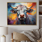 Celestial Colorful Cattle - Cow Bedroom Wall Art