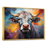 Celestial Colorful Cattle - Cow Bedroom Wall Art
