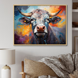 Celestial Colorful Cattle - Cow Bedroom Wall Art
