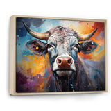 Celestial Colorful Cattle - Cow Bedroom Wall Art