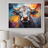 Celestial Colorful Cattle - Cow Bedroom Wall Art
