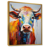 Colorful Cow Expressionist Portrait - Cow Wall Art Prints