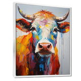 Colorful Cow Expressionist Portrait - Cow Wall Art Prints