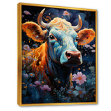 Fantasy Cow In Enchanted Lands - Blue Cow Wall Art