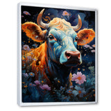 Fantasy Cow In Enchanted Lands - Blue Cow Wall Art
