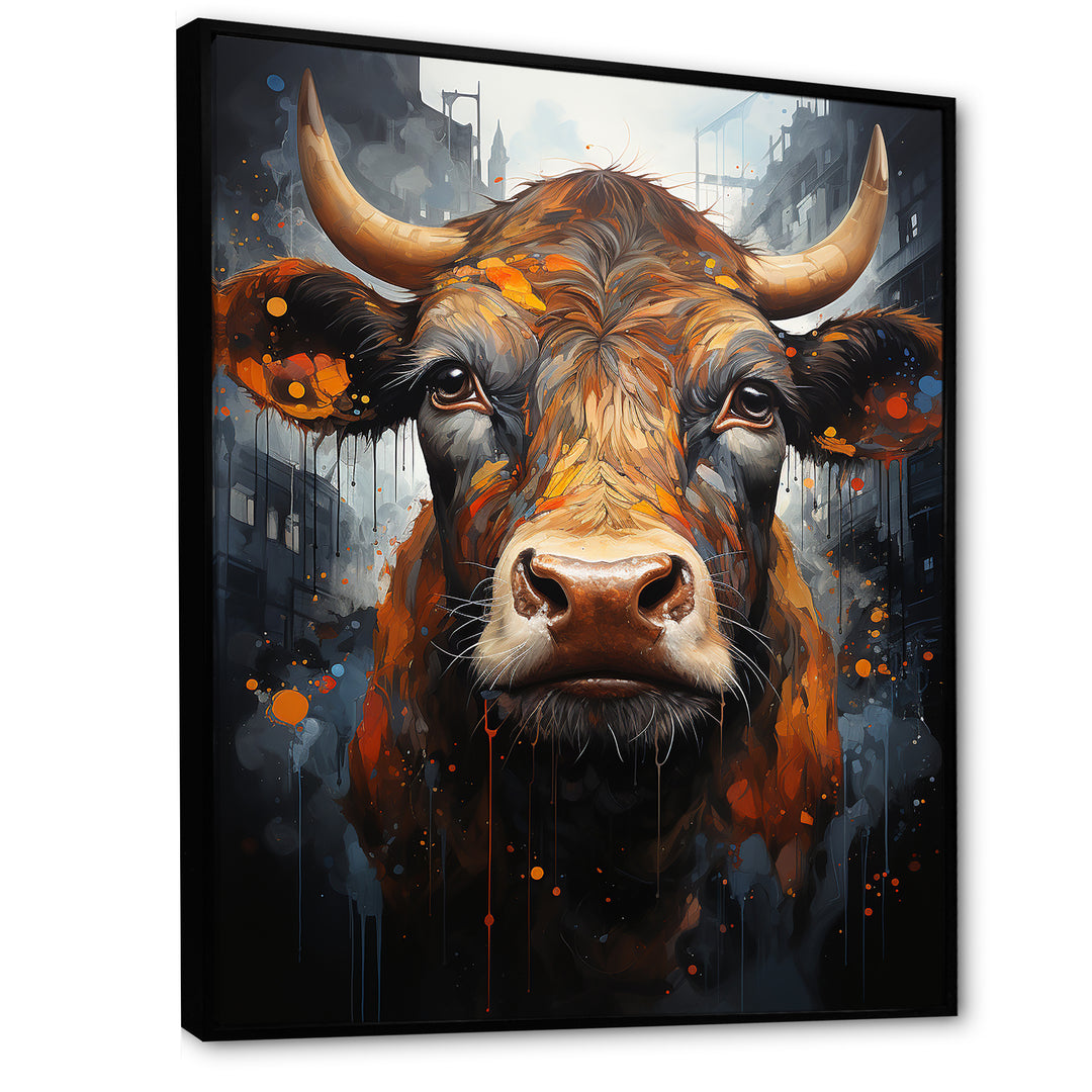 Liquid Fusion Cow Portrait - Cow Wall Decor
